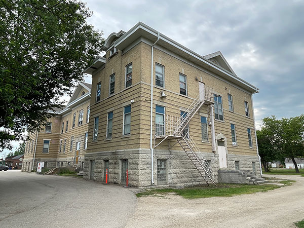 Northeast corner of the former Portage la Prairie Indian Residential School building