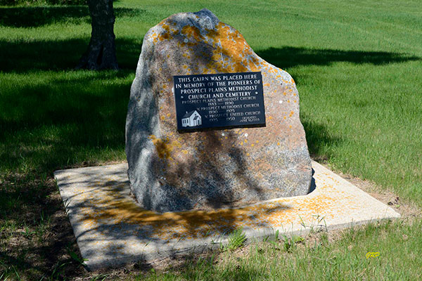 Monument in Prospect Plains Methodist Cemetery
