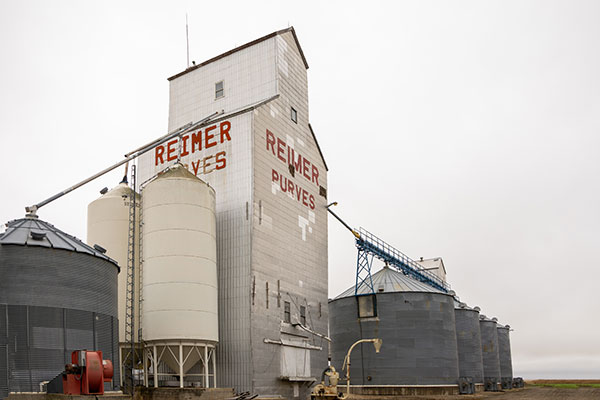 Former Manitoba Pool grain elevator at Purves