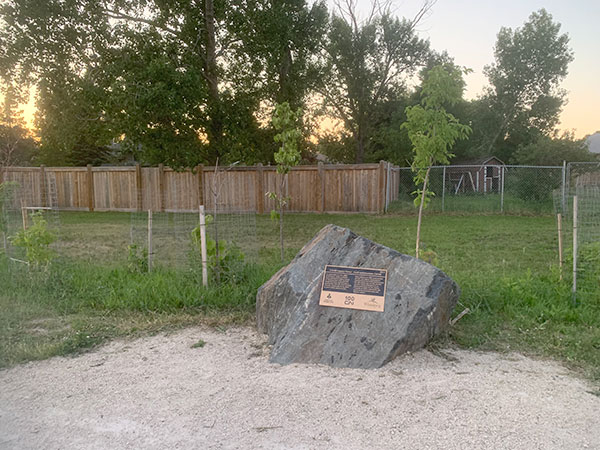 Van Roon Prairie Garden commemorative monument