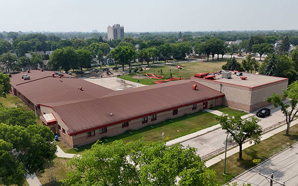 Aerial view of Ralph Brown School