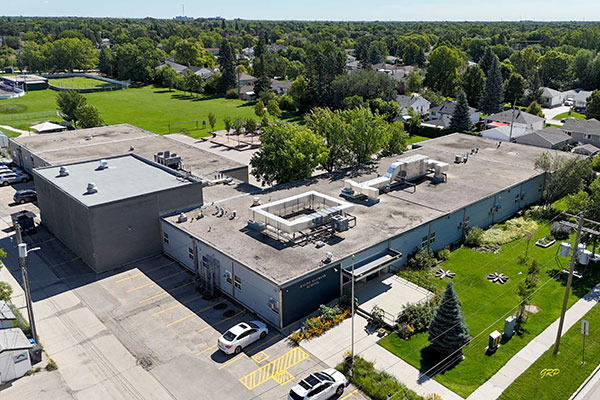 Aerial view of Ralph Maybank School