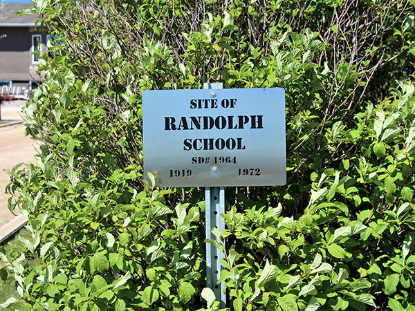 Randolph School commemorative sign