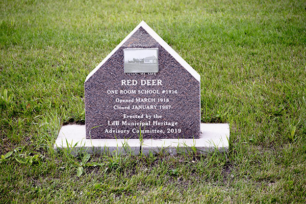 Red Deer School commemorative monument