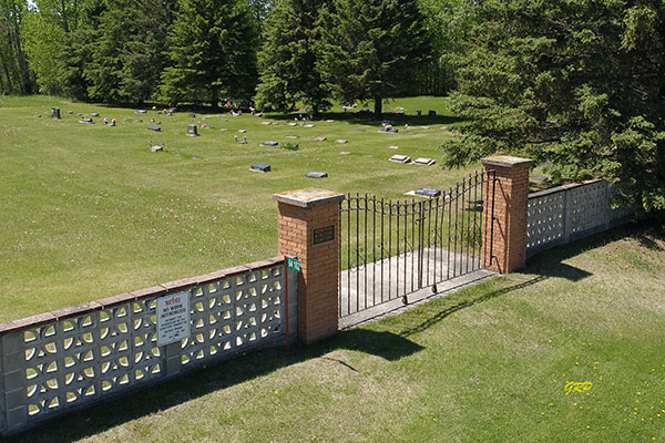 Aerial view of Redeemer Lutheran Cemetery