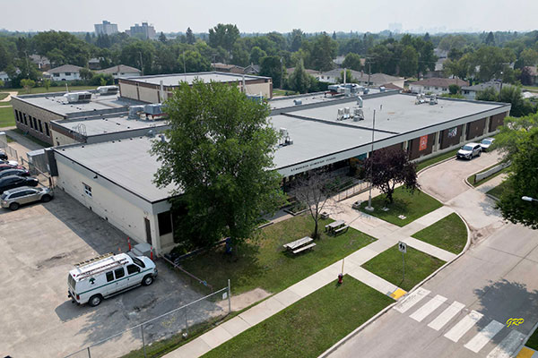 Aerial view of R. F. Morrison School