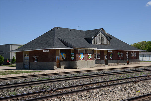Canadian National Railway station at Rivers
