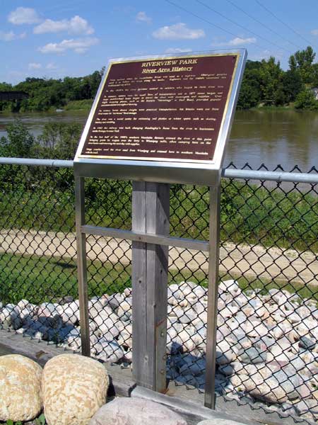Riverview Park commemorative sign