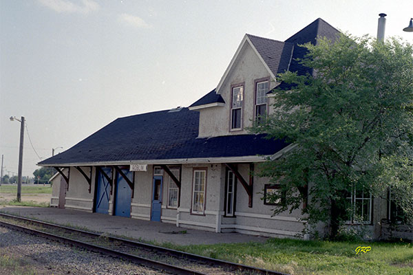 Former Canadian National Railway station at Roblin, now a restaurant