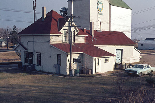 Canadian National Railway station at Roblin
