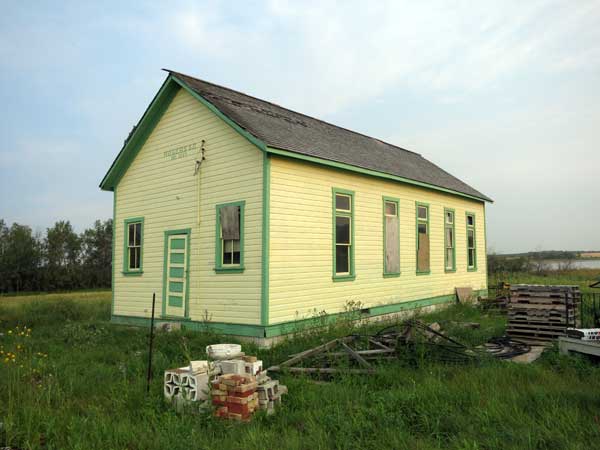 The former Rogers School building, now at the Prairie Mountain Regional Museum