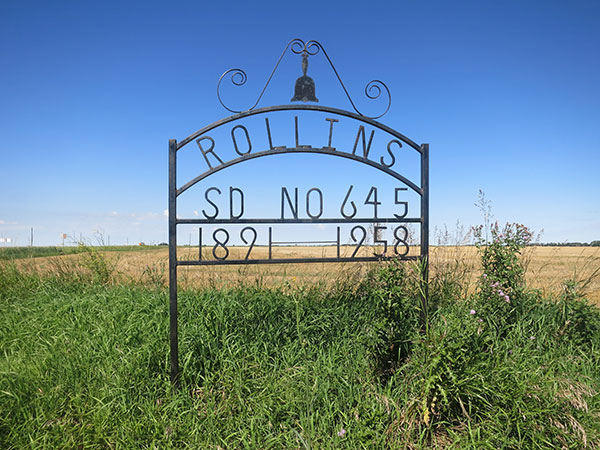 Rollins School commemorative sign