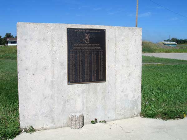 Roseau River Residential School Memorial Monument