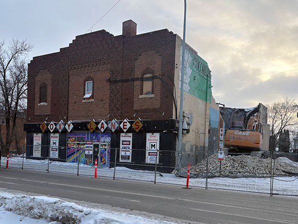 The former Roxy Theatre under demolition