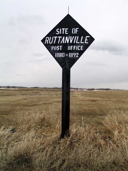 Ruttanville Post Office sign
