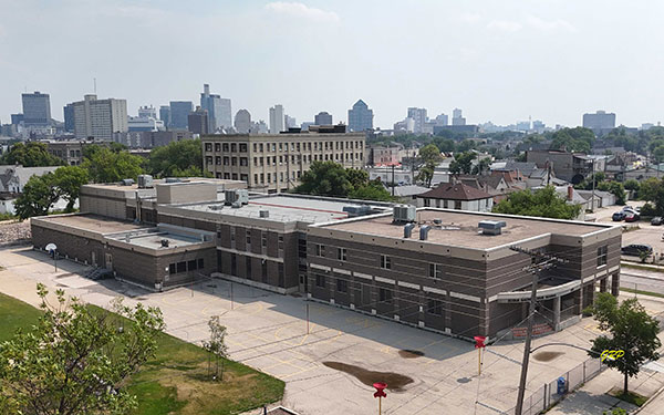 Aerial view of Sacre Coeur School