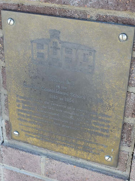 Plaque on Sanford School commemorative monument