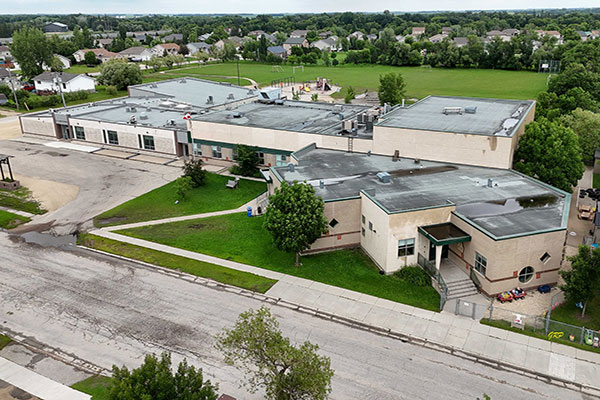 Aerial view of J. A. Cuddy School
