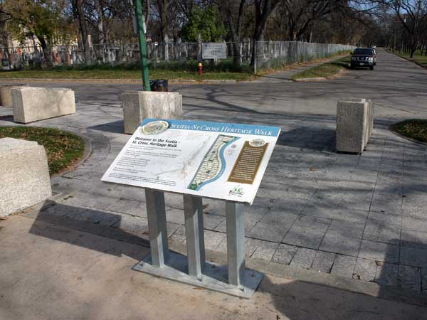 Scotia-St. Cross Heritage Walk Plaque