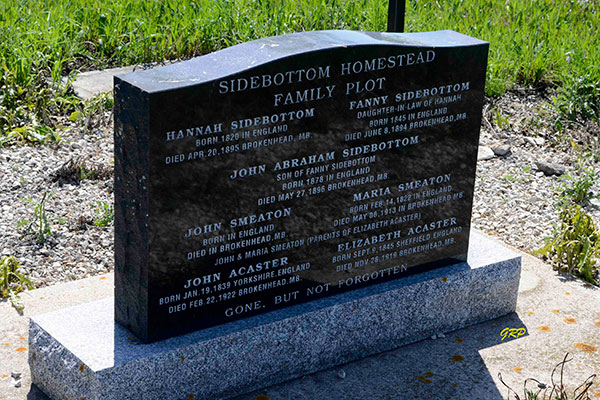 Sidebottom Family Cemetery Monument