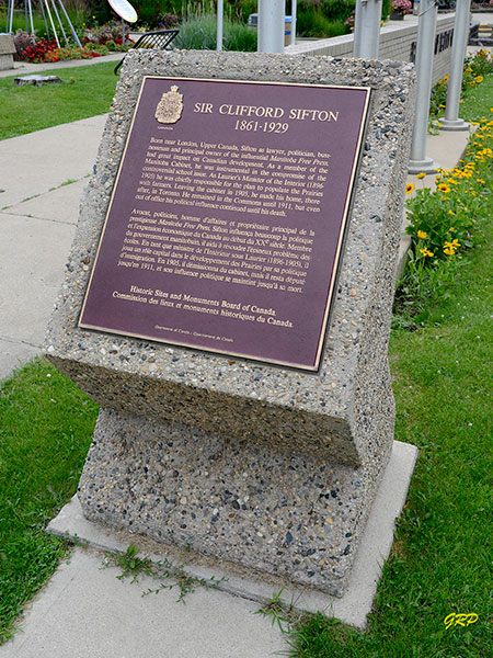 Sifton commemorative plaque