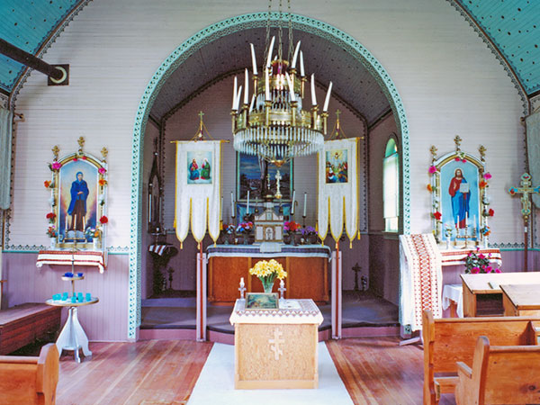 Interior of Ukrainian Orthodox Church at Sifton