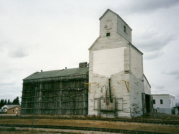 The former United Grain Growers elevator at Somerset, later used by Manitoba Pool