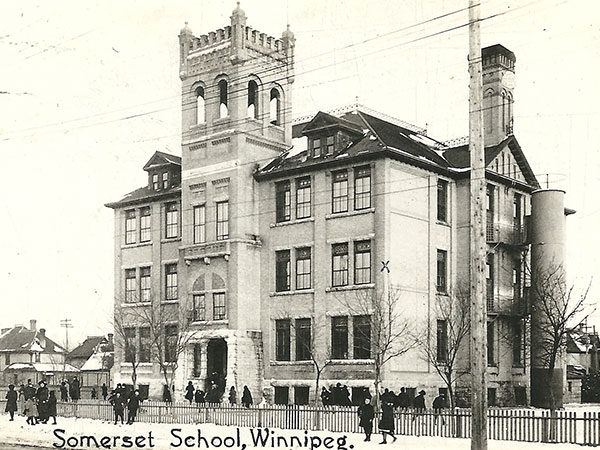 Postcard view of Somerset School