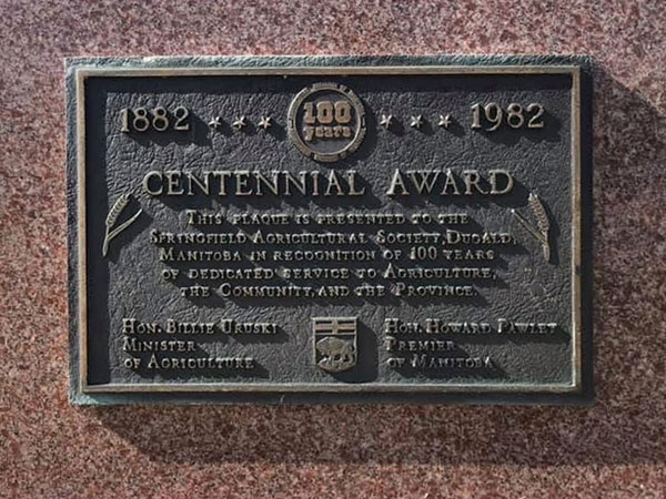 Springfield Agricultural Society centennial monument