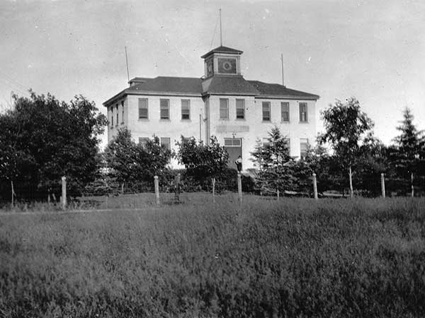 The original Springfield School building