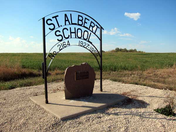 St. Albert School commemorative sign