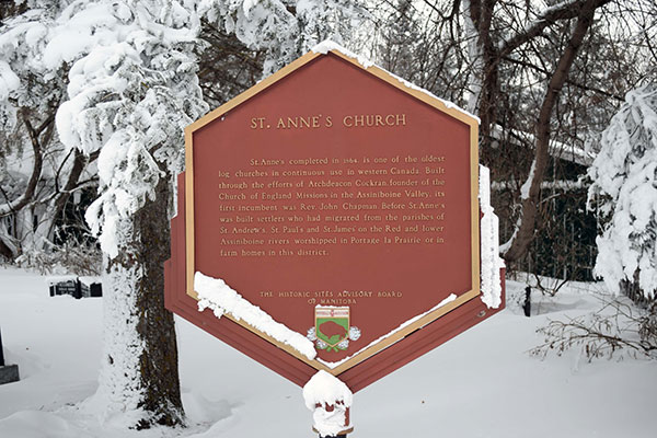 Commemorative plaque at St. Anne&rsquo;s Anglican Church