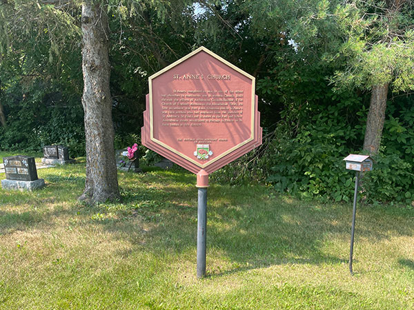 Commemorative plaque at St. Anne’s Anglican Church