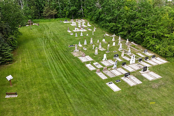Aerial view of St. Anthony Roman Catholic Cemetery