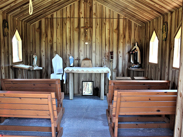 Interior of St. Anthony&rsquo;s Church replica