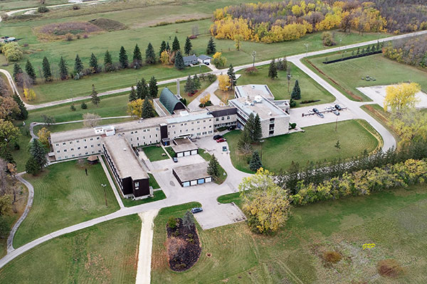 Aerial view of the former St. Benedict’s Monastery
