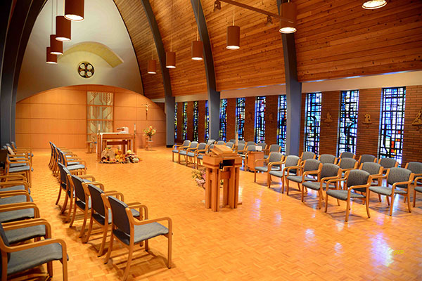 Interior view of the chapel at the former St. Benedict’s Monastery