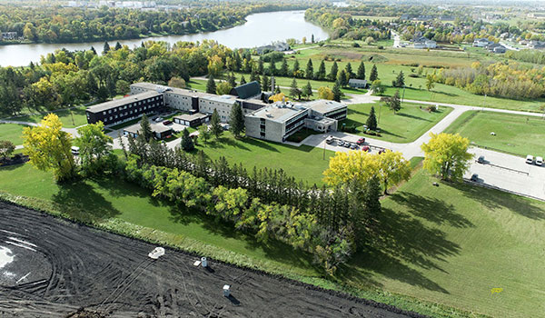 Aerial view of the former St. Benedict’s Monastery