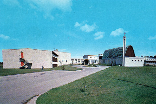 Postcard view of St. Benedict’s Monastery