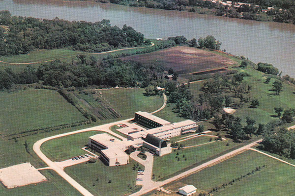 Postcard view of St. Benedict’s Monastery