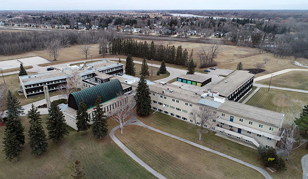Aerial view of the former St. Benedict’s Monastery