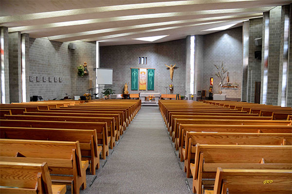 Interior of St. Claude Roman Catholic Church
