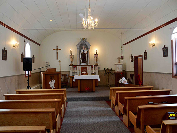 Interior of Our Lady of Mount Carmel Roman Catholic Church
