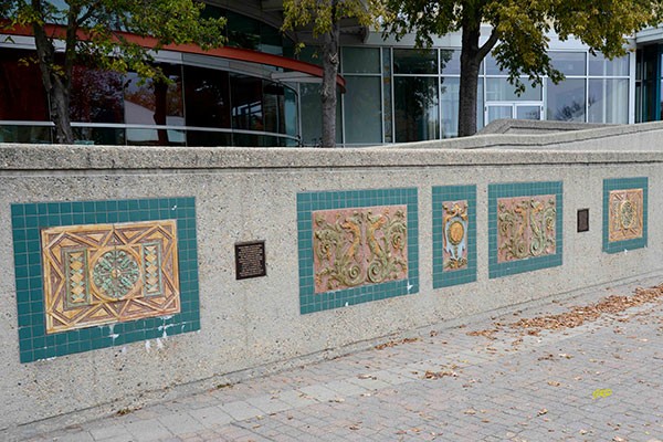 Sterling Building terra cotta panels at The Forks
