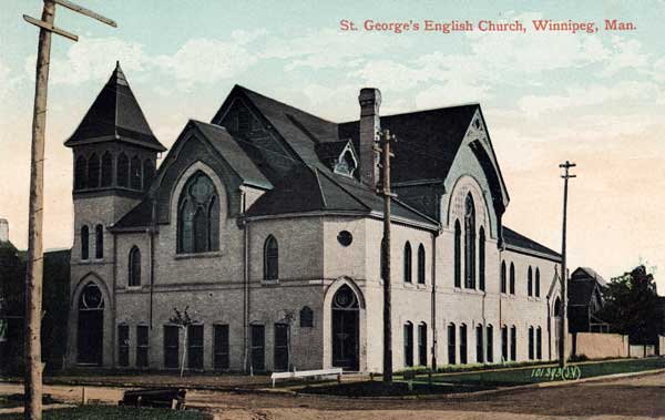 Postcard view of the St. George’s Anglican Church