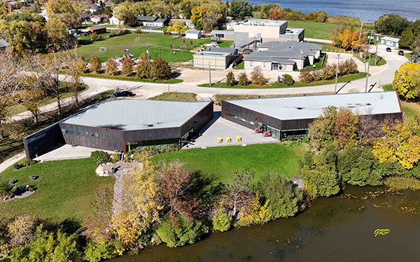 Aerial view of the Winnipeg River Heritage Museum