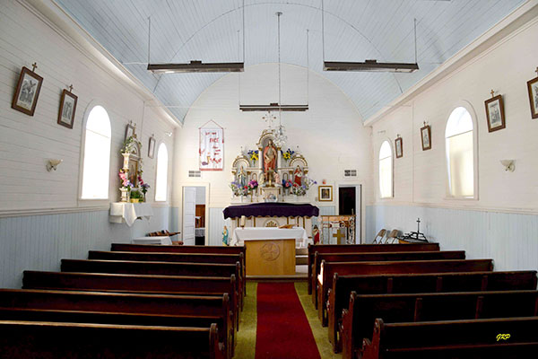 Interior of St. John the Baptist Roman Catholic Church at Hadashville