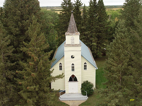 Aerial view of St. John Cantius Roman Catholic Church