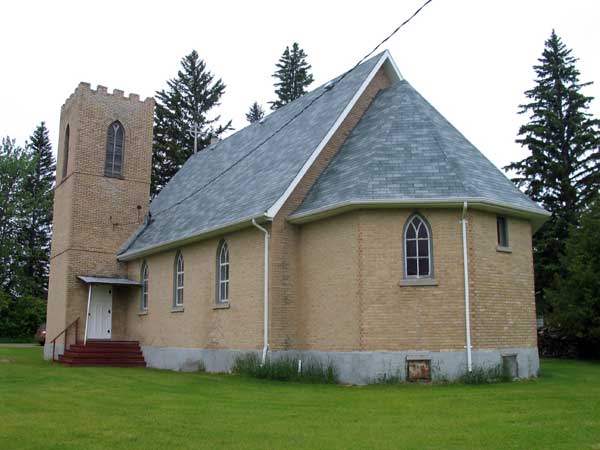 Rear view of St. John’s Memorial Church in Bethany
