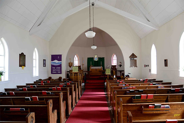 Interior of St. John’s Memorial Church in Bethany